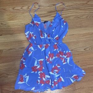 Express floral cami wrap dress